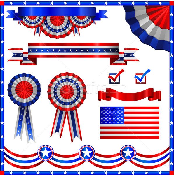 Kolekcja USA patriotyczny Internetu internetowych star Zdjęcia stock © hugolacasse