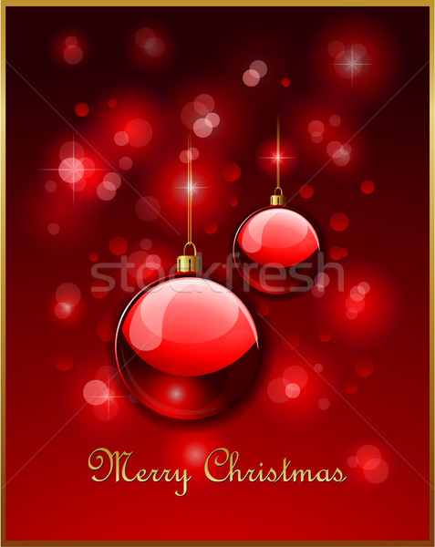 Karácsony üdvözlőlap terv háttér tél éjszaka Stock fotó © hugolacasse