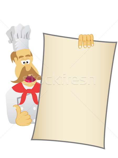 Chef menu papel cozinhar projeto Foto stock © huhulin