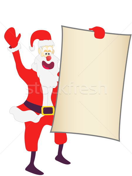 Christmas Santa holding a blank sign  Stock photo © huhulin