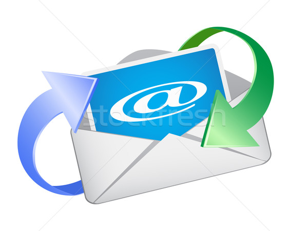 Símbolo e-mail web design computador projeto assinar Foto stock © huhulin