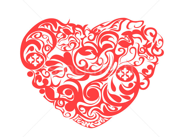 red pattern heart  Stock photo © huhulin