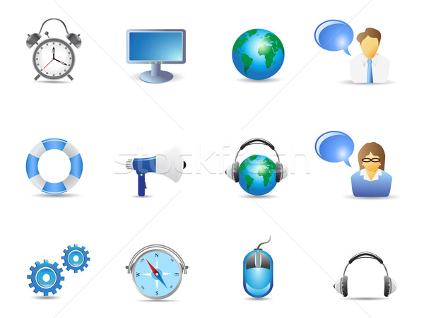 Blue website and internet icons Stock photo © huhulin