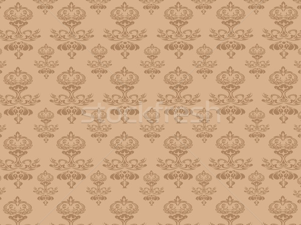Brown Seamless wallpaper pattern  Stock photo © huhulin