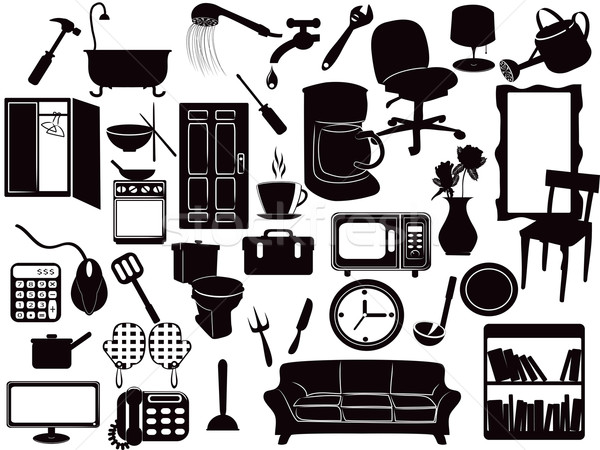 Stock photo: Furniture icons