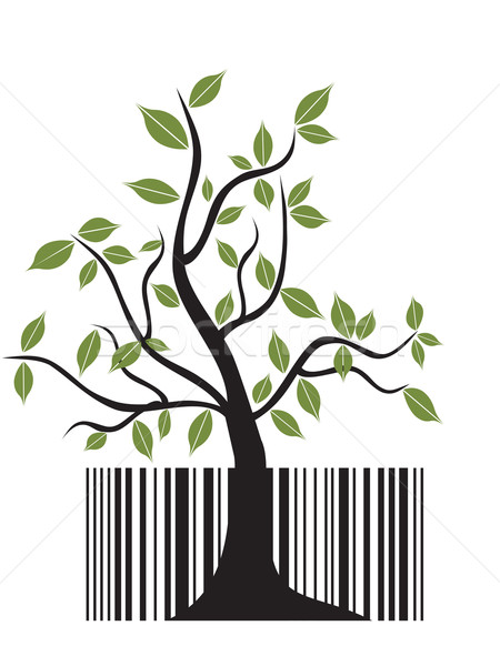 Foto d'archivio: Barcode · albero · speciale · design · natura · nero