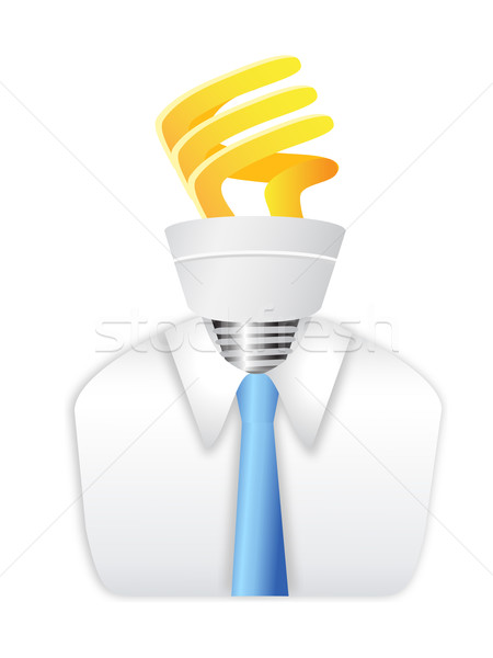 Idéia homem energia lâmpada negócio Foto stock © huhulin