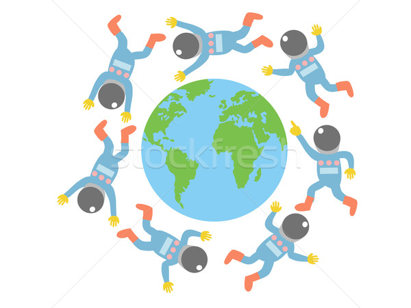 spaceman around the world Stock photo © huhulin