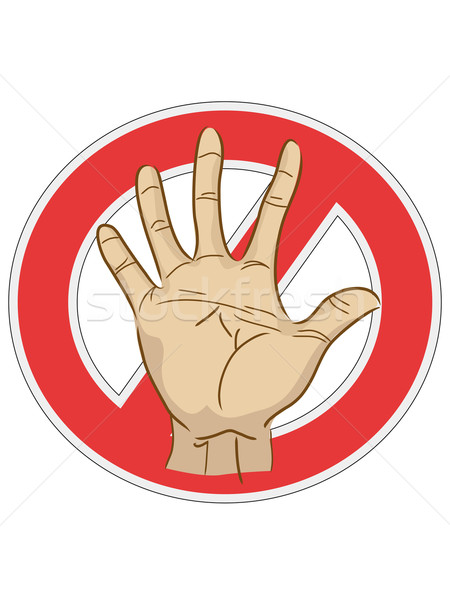 stop sign with hand   Stock photo © huhulin