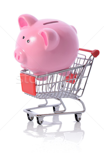 piggy shopping trolly Stock photo © hyrons