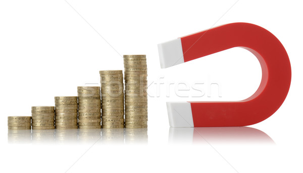 деньги роста монетами красный успех Сток-фото © hyrons