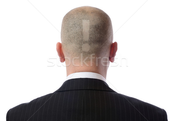 Hát fej hátsó nézet kopasz férfi visel Stock fotó © hyrons