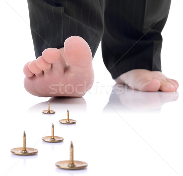 Stock photo: foor and pin