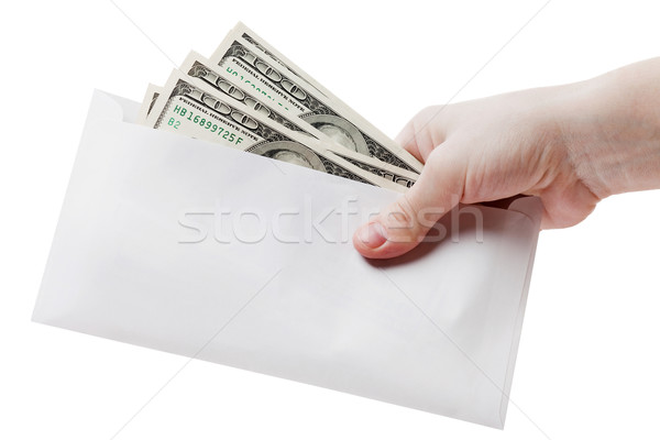 Hand holding dollar envelope Stock photo © ia_64
