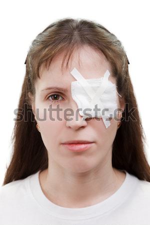 Plaster patch on wound eye Stock photo © ia_64