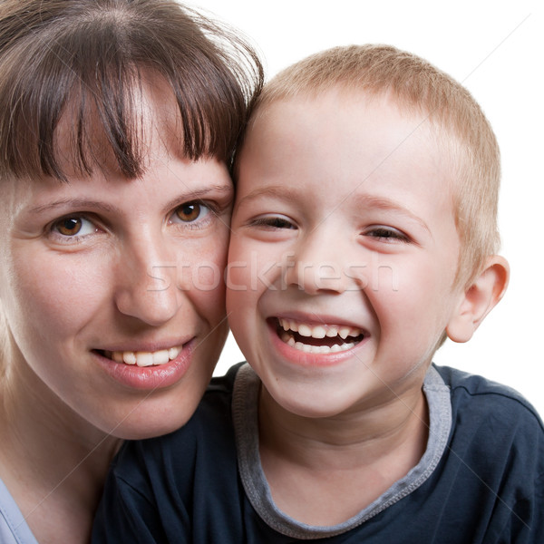 Anne çocuk gülen küçük aile mutluluk Stok fotoğraf © ia_64