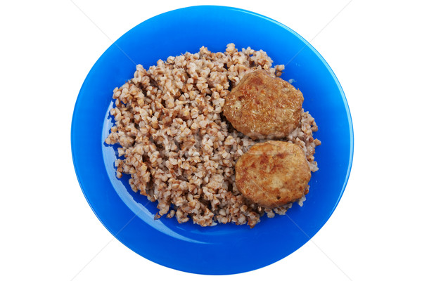 Cutlet buckwheat food Stock photo © ia_64