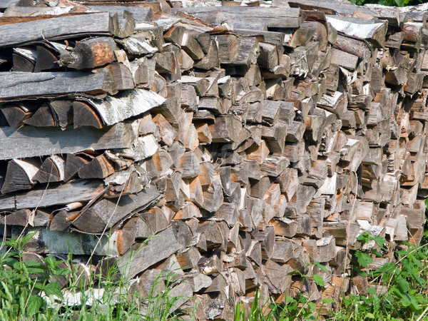 Drewna tarcica drewno opałowe budowy Zdjęcia stock © ia_64