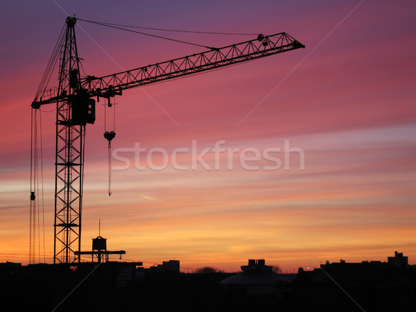 Tower crane building metal construction Stock photo © ia_64