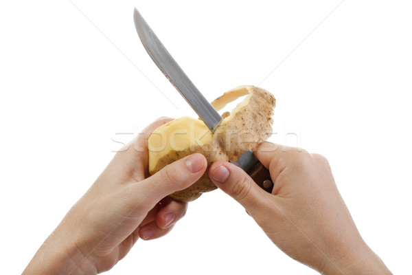 Potato knife peeling Stock photo © ia_64
