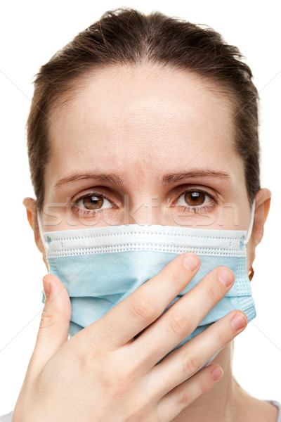 Cold flu illness women in medicine healthcare mask Stock photo © ia_64
