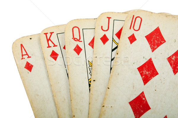 Poker Glücksspiel royal Karten Freizeit Spiel Stock foto © ia_64