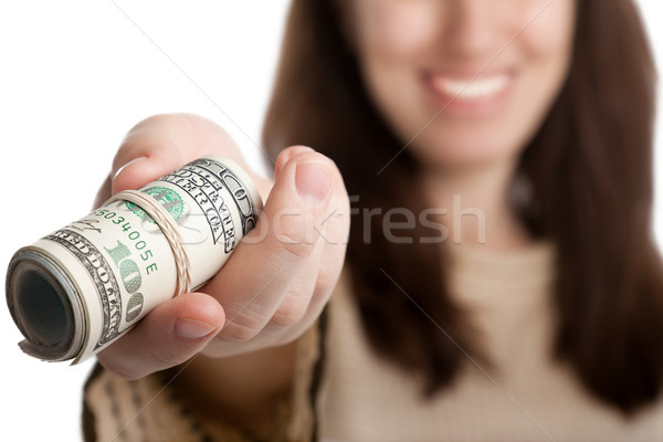 Dollar currency in hand Stock photo © ia_64