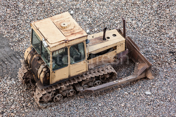 bulldozer at building construction site Stock photo © ia_64