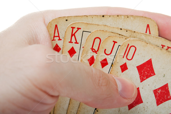 Poker gambling royal flush Stock photo © ia_64