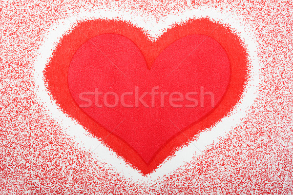 Corazón día de san valentín rojo amor forma de corazón fondo Foto stock © ia_64