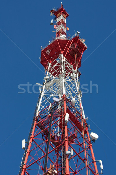 Televisão antena comunicação céu torre Foto stock © ia_64