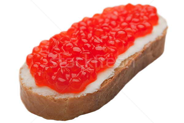 Rood kaviaar zeevruchten snack vis Stockfoto © ia_64