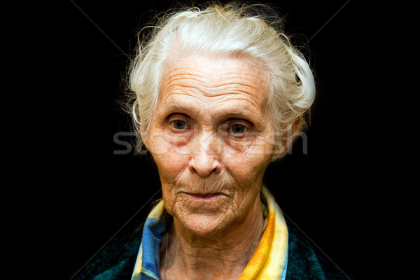Vecchio donne invecchiamento processo senior volto sorridente Foto d'archivio © ia_64