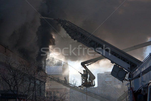 Firefighter on fire Stock photo © ia_64