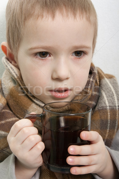 Gyermek láz kicsi betegség gyógyszer influenza Stock fotó © ia_64