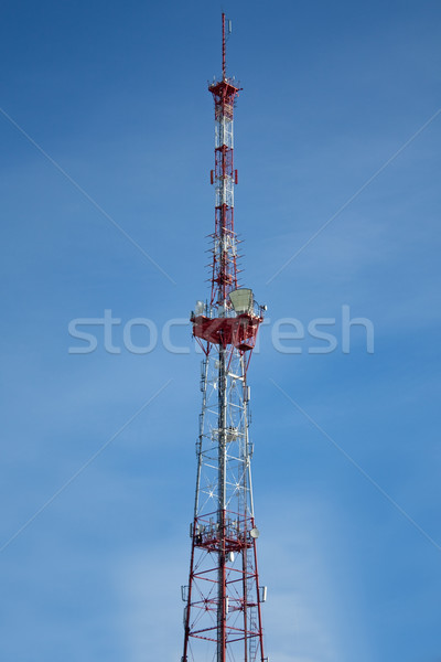 Telewizji anteny antena komunikacji niebo wieża Zdjęcia stock © ia_64