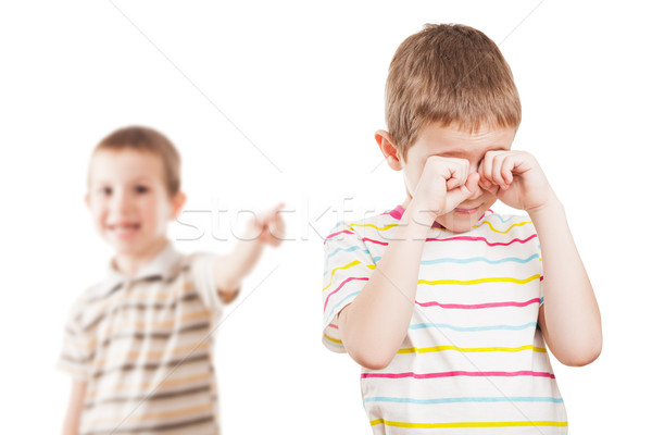 Crianças conflito brigar dois pequeno Foto stock © ia_64
