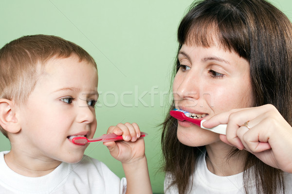 Teeth brushing Stock photo © ia_64