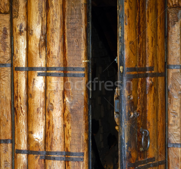 Церкви двери старые вход древесины Сток-фото © ia_64
