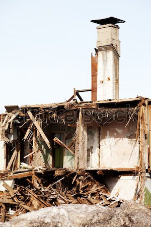 Disaster ruined house Stock photo © ia_64
