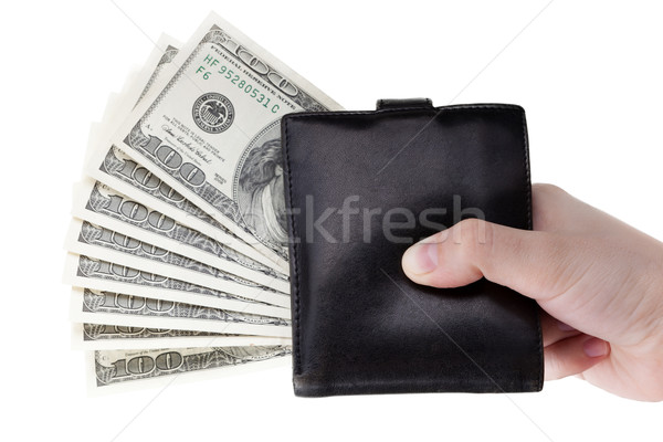 Dollar currency wallet in hand Stock photo © ia_64