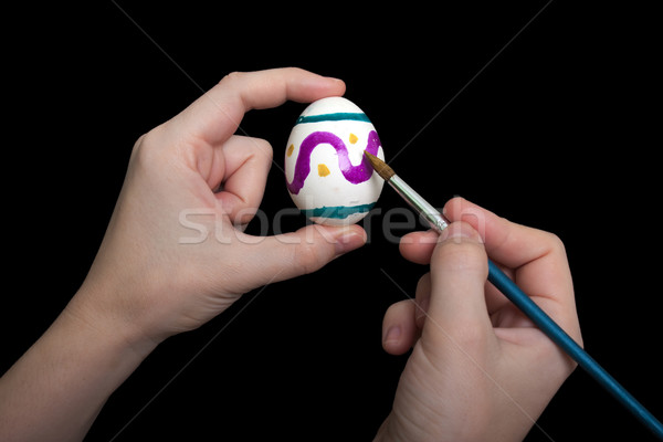 Húsvéti tojás színes festék húsvét ünneplés ünnep Stock fotó © ia_64