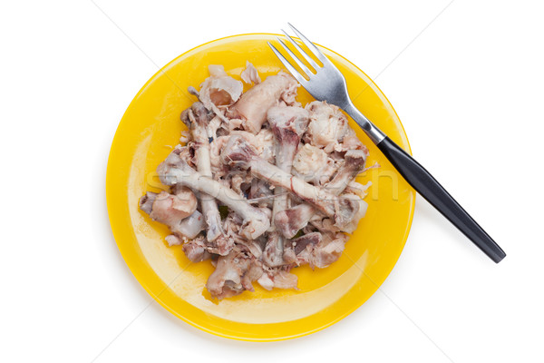 Chicken bones on plate Stock photo © ia_64