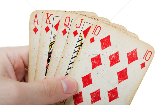Poker gambling royal flush Stock photo © ia_64