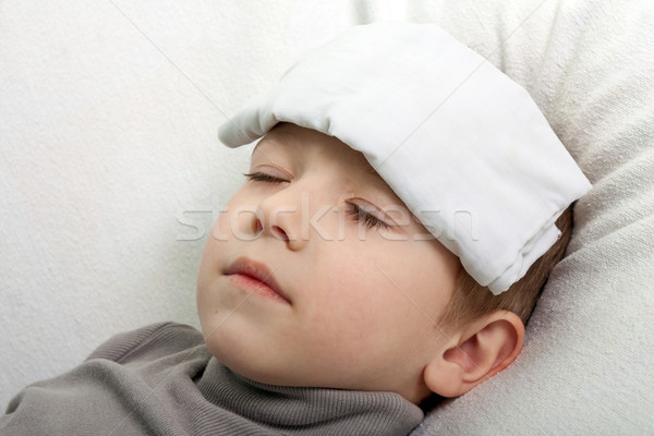 Dziecko gorączka mały choroba muzyka grypa Zdjęcia stock © ia_64