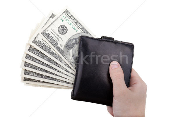 Dollar currency wallet in hand Stock photo © ia_64