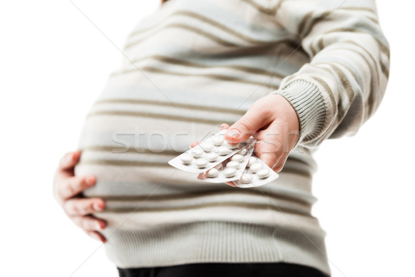 беременная женщина витамин таблетки стороны медицина Сток-фото © ia_64