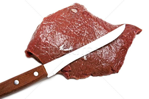 Vlees voedsel Rood ruw rundvlees geïsoleerd Stockfoto © ia_64