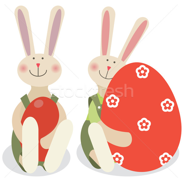 Two easter rabbits Stock photo © iaRada