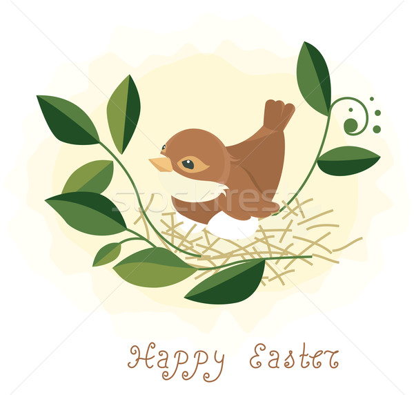 イースター 鳥の巣 春 デザイン 卵 芸術 ストックフォト © iaRada